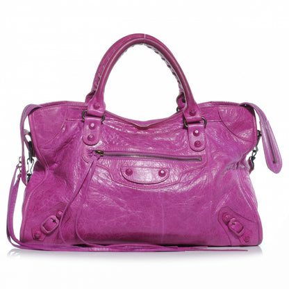 Balenciaga Agneau Rubber Covered Classic Hardware City Amethyst 1 of 7