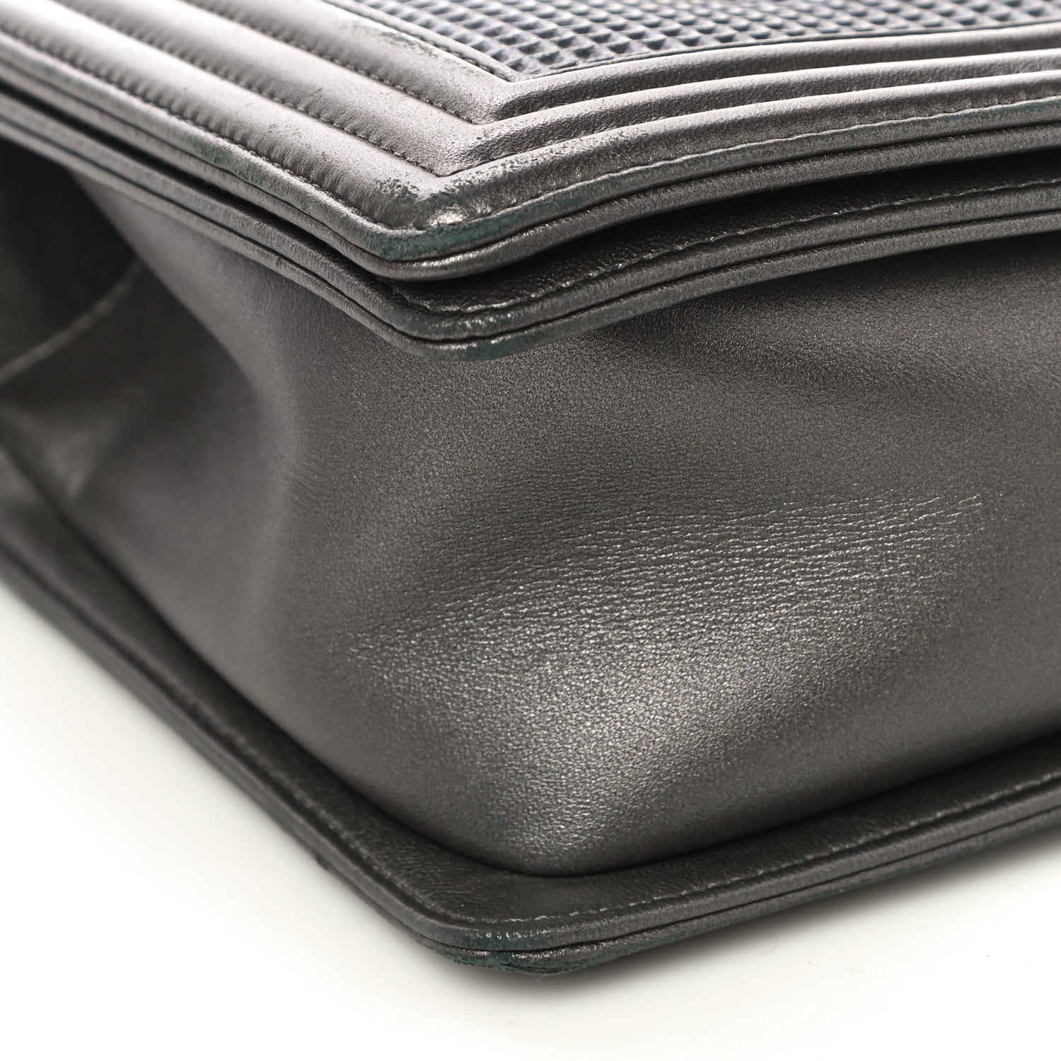 Chanel Lambskin Embossed New Medium Boy Cube Flap Grey 9 of 14