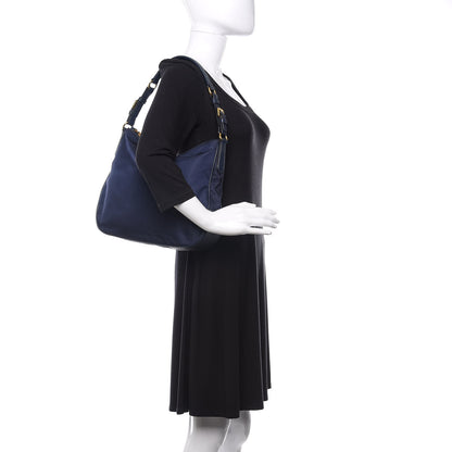 Prada Tessuto Nylon Saffiano Hobo Baltico 2 of 12