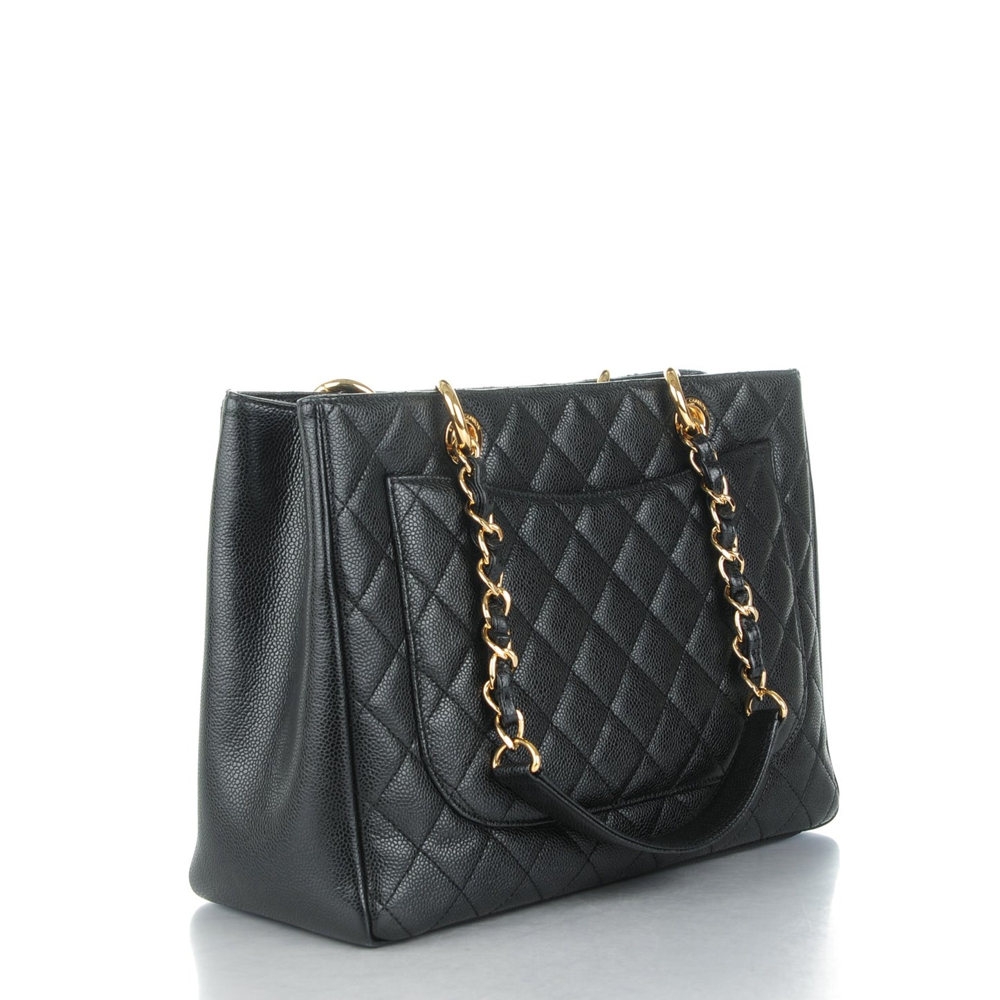 Caviar Quilted Grand Shopping Tote GST Black