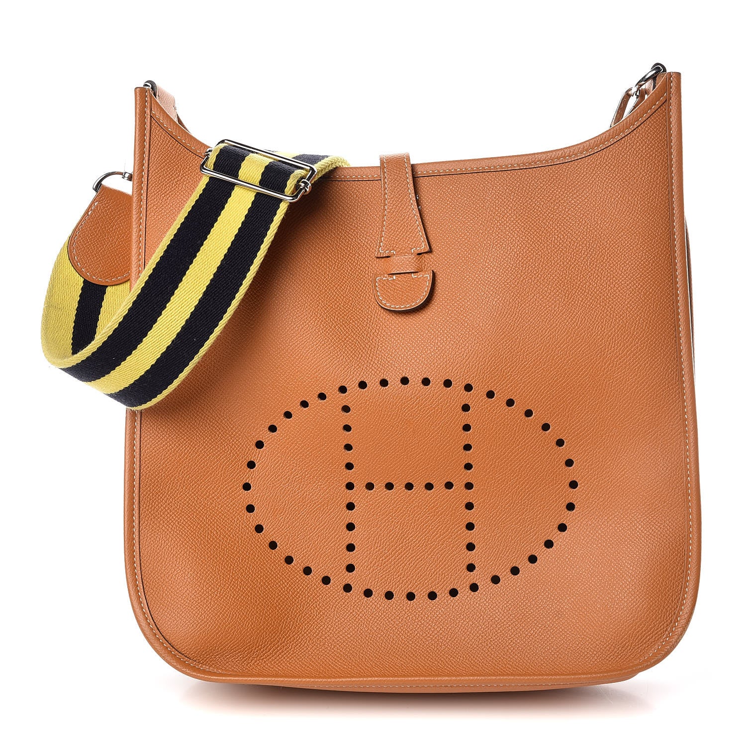 Hermes Epsom Amazone Evelyne III PM Toffee Bleu Indigo Lime 1 of 10