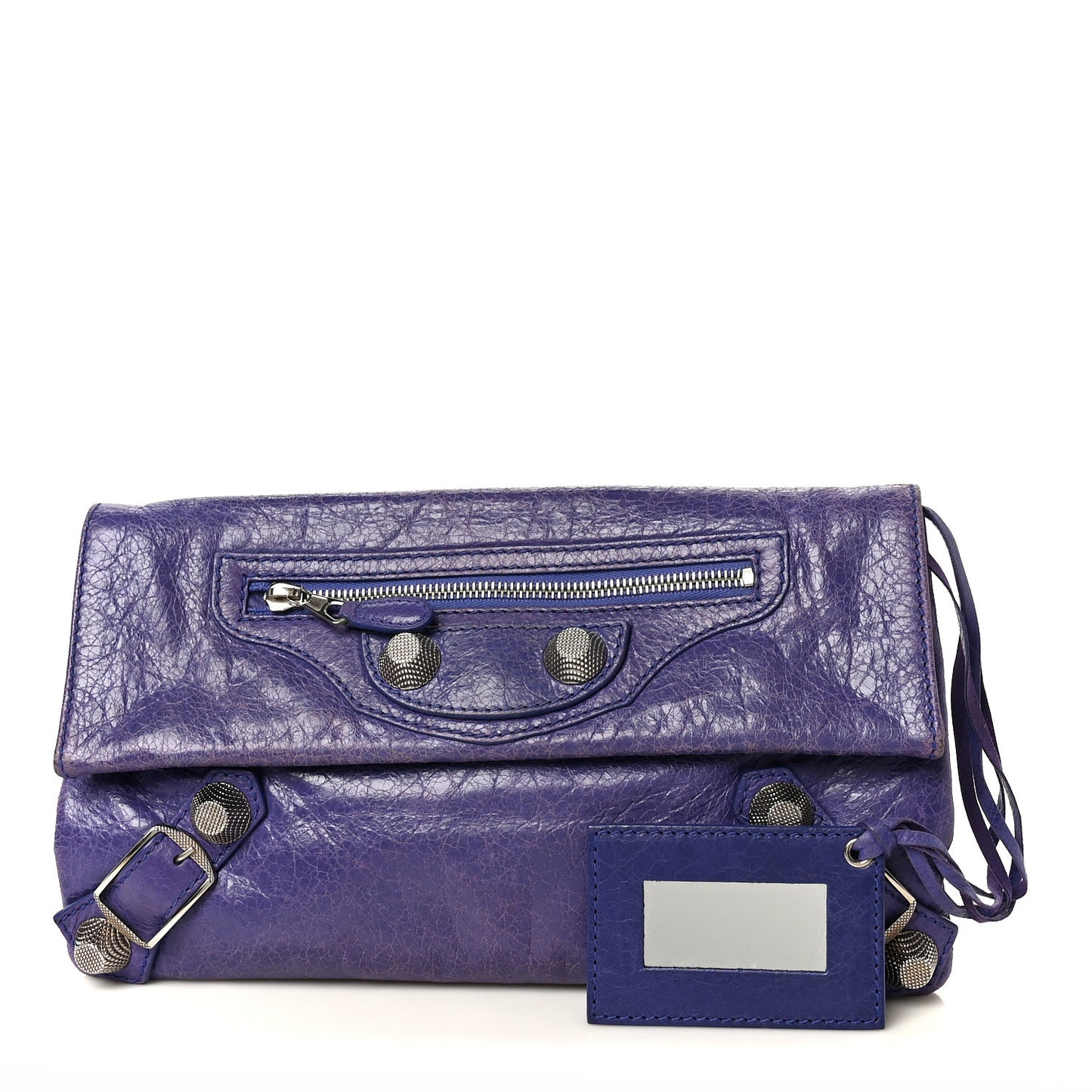 Agneau Giant 21 Rose Gold Hardware Envelope Clutch Bleu Lavande