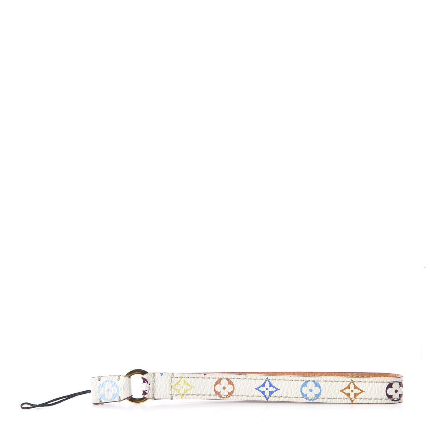 Monogram Multicolor Phone Strap White