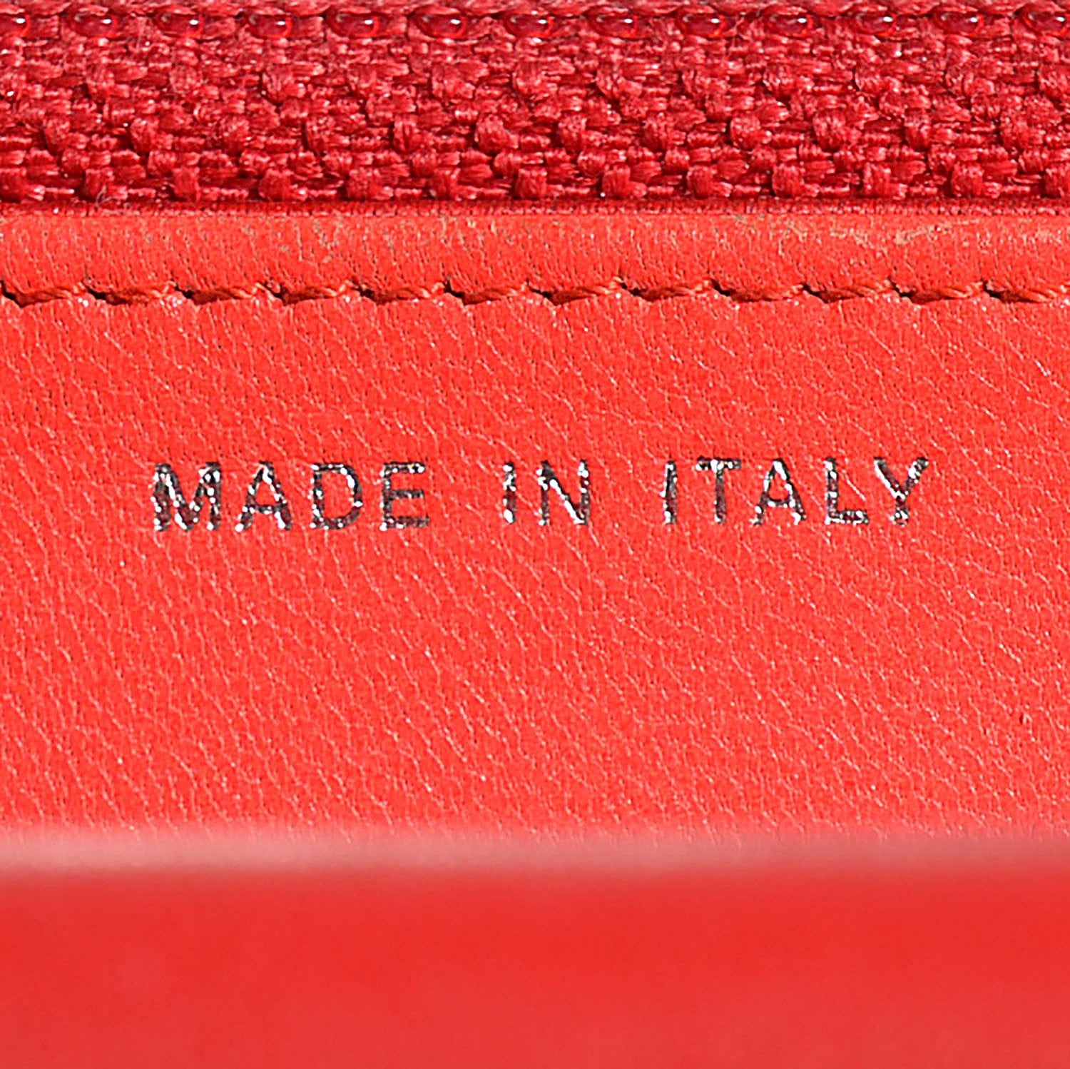 Chanel Lambskin Camellia Embossed Wallet On Chain WOC Red 7 of 10