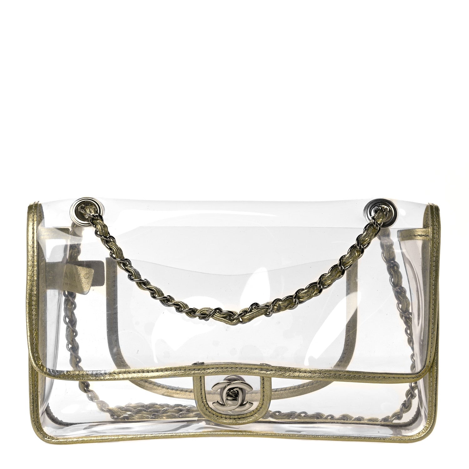 Chanel Metallic Lambskin PVC Medium Naked Flap Gold 1 of 10