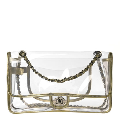 Chanel Metallic Lambskin PVC Medium Naked Flap Gold 1 of 10