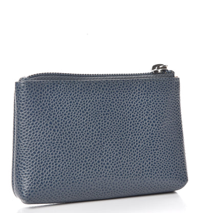 Chanel Caviar Timeless CC Key Holder Blue 3 of 8