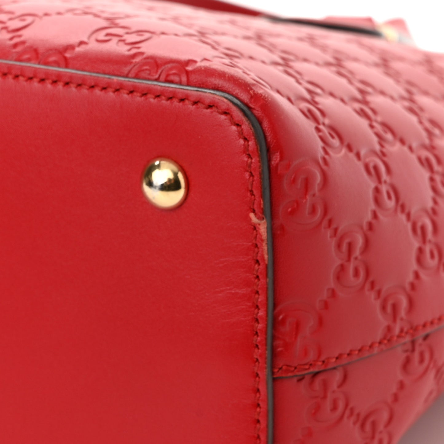 Guccissima Linea A Foldover Tote Red