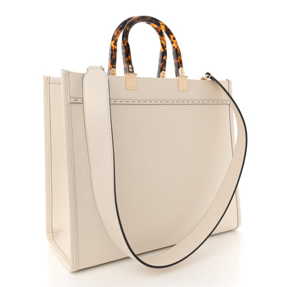 Fendi Vitello King Plexiglass Medium Fendi Sunshine Shopper Tote White Ice 3 of 9