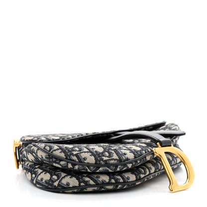 Christian Dior Oblique Saddle Bag Blue 4 of 10