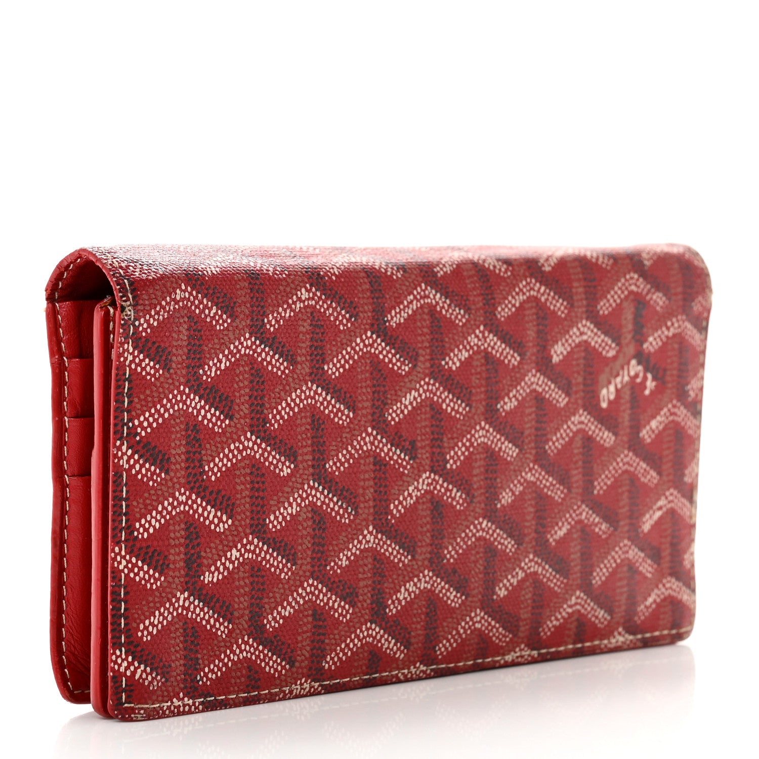 Goyard Goyardine Long Bi-Fold Wallet Red 3 of 8