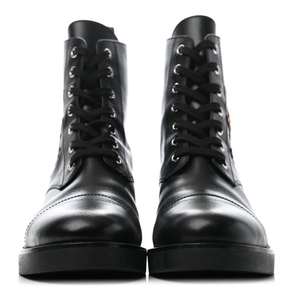 Louis Vuitton Calfskin LV Black Heart Flat Ranger Boots 37.5 Black 2 of 7