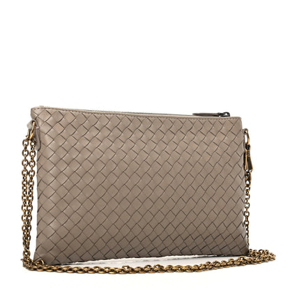 Bottega Veneta Nappa Intrecciato Crossbody Clutch Bag Limestone 3 of 10