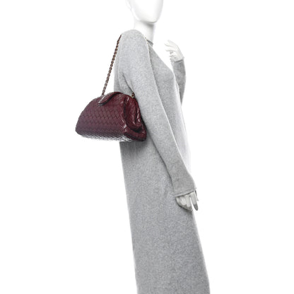 Bottega Veneta Nappa Intrecciato Teen The Lauren 1980 Clutch With Chain Barolo 2 of 11