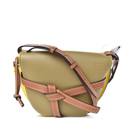 Loewe Calfskin Small Gate Crossbody Bag Mocca Yellow Pecan 1 of 9