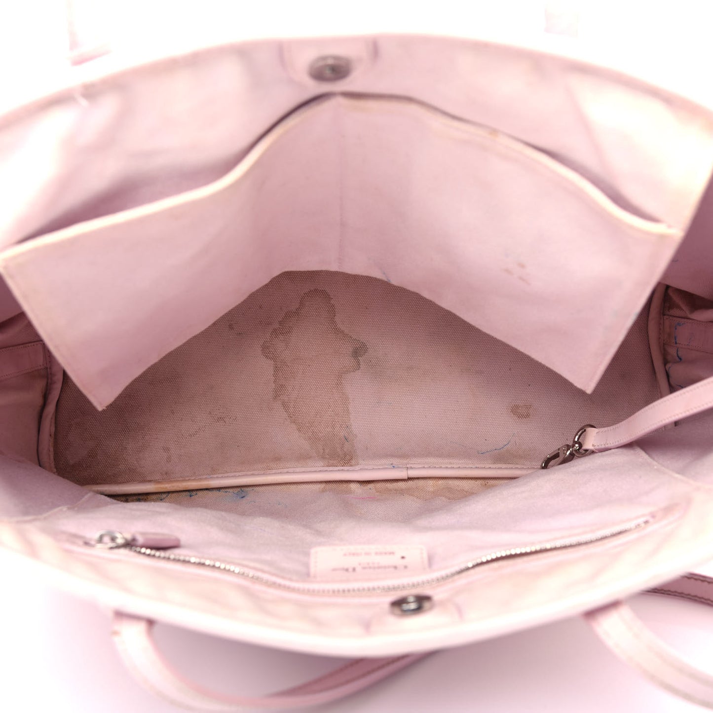 Coated Canvas Cannage Panarea Shopping Tote Pink