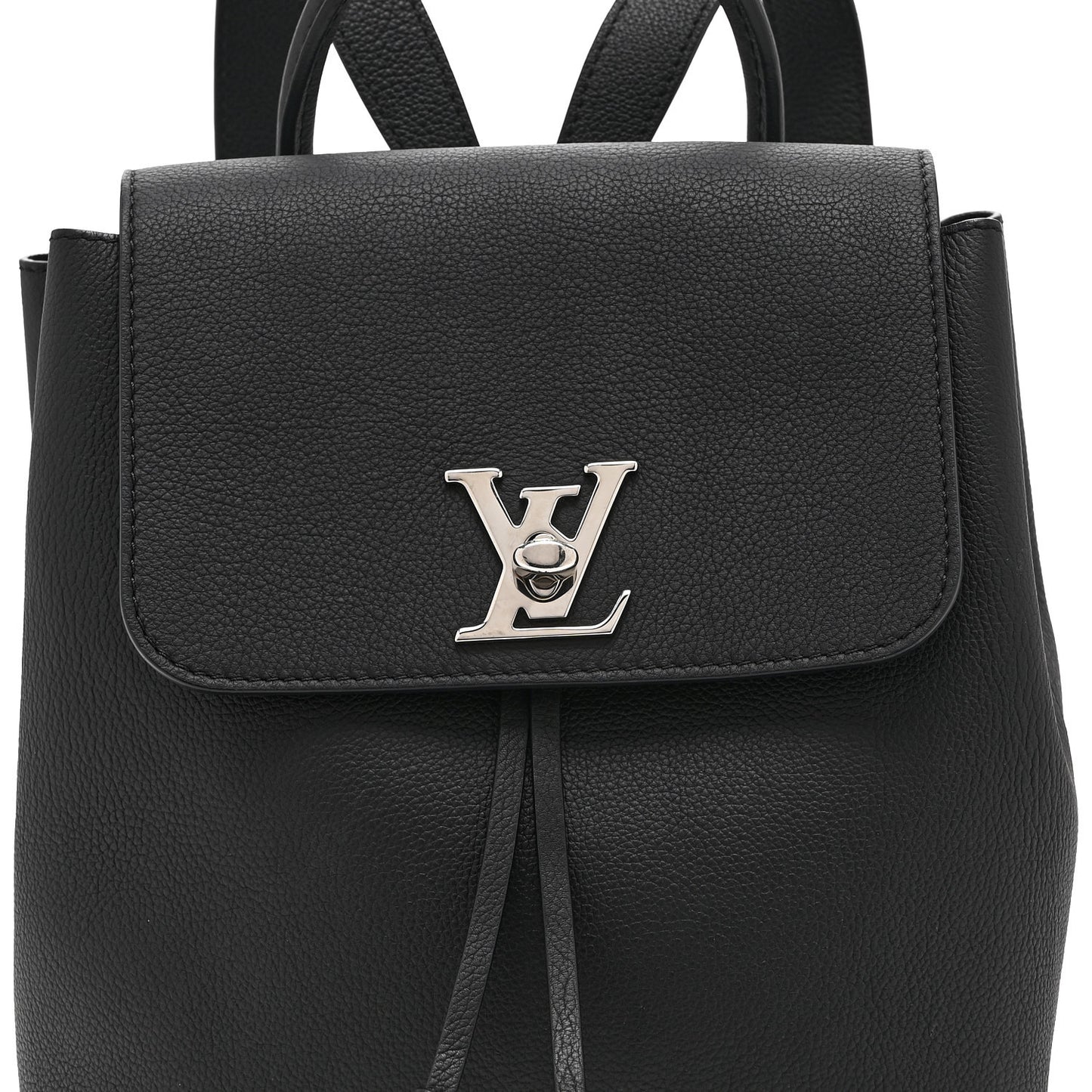 Calfskin Lockme Backpack Black