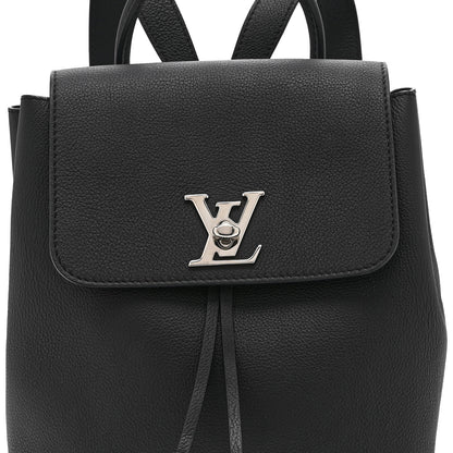 Louis Vuitton Calfskin Lockme Backpack Black 8 of 10