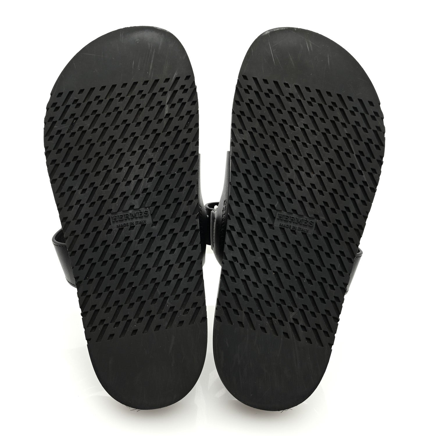 Hermes Calfskin Womens Chypre Sandals 40 Black 5 of 8