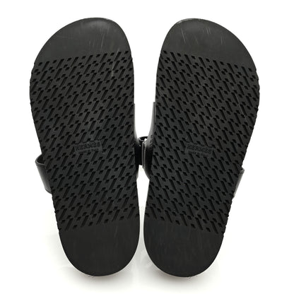 Hermes Calfskin Womens Chypre Sandals 40 Black 5 of 8