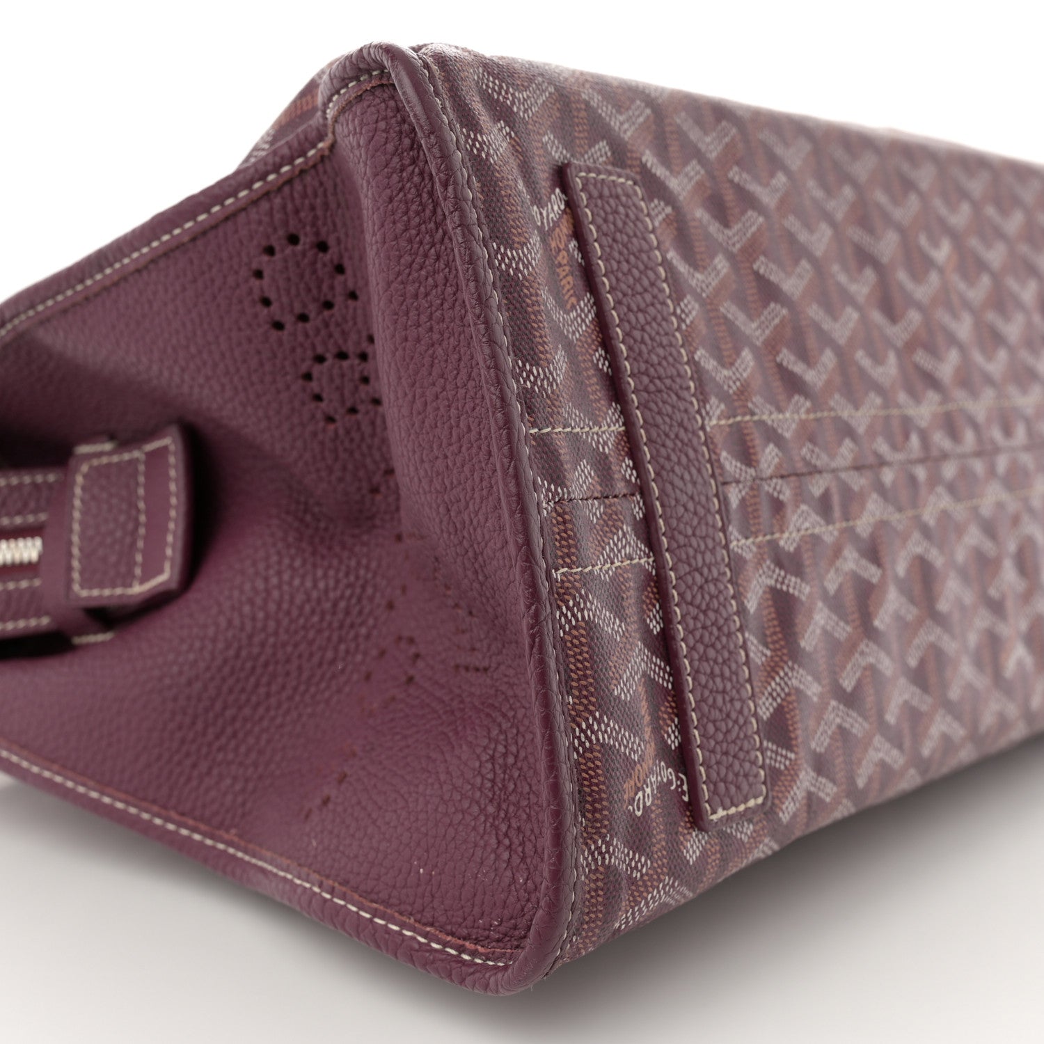 Goyard Goyardine Sac Hardy Pet Carrier PM Burgundy 10 of 15