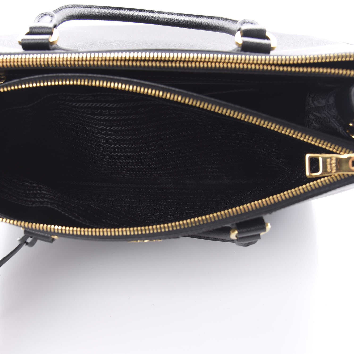 Prada Saffiano Medium Galleria Double Zip Tote Black 7 of 13