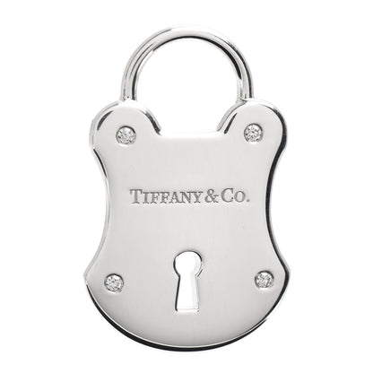 Tiffany Sterling Silver Diamond Lock Pendant 1 of 3