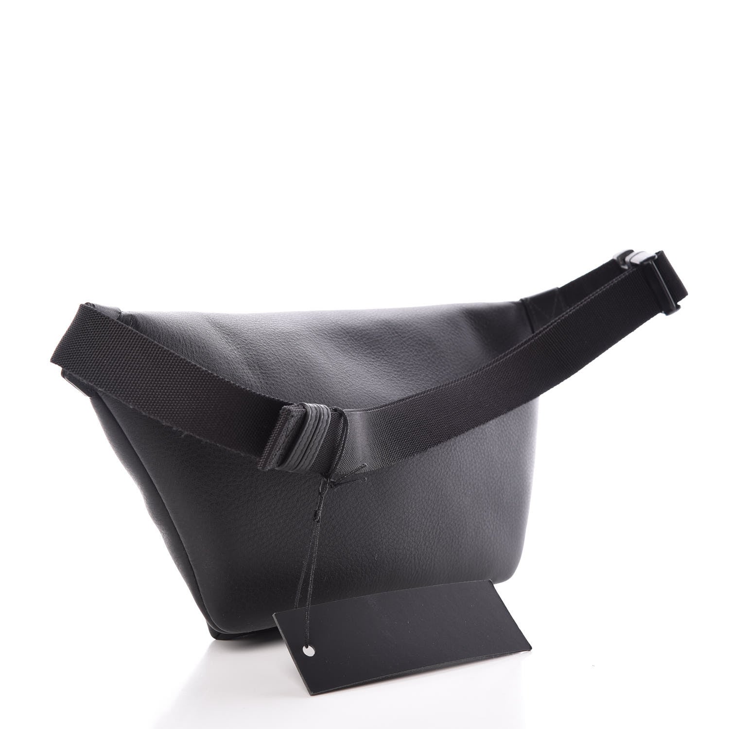 Balenciaga Smooth Calfskin Logo Large Everyday Beltpack Black White 3 of 9