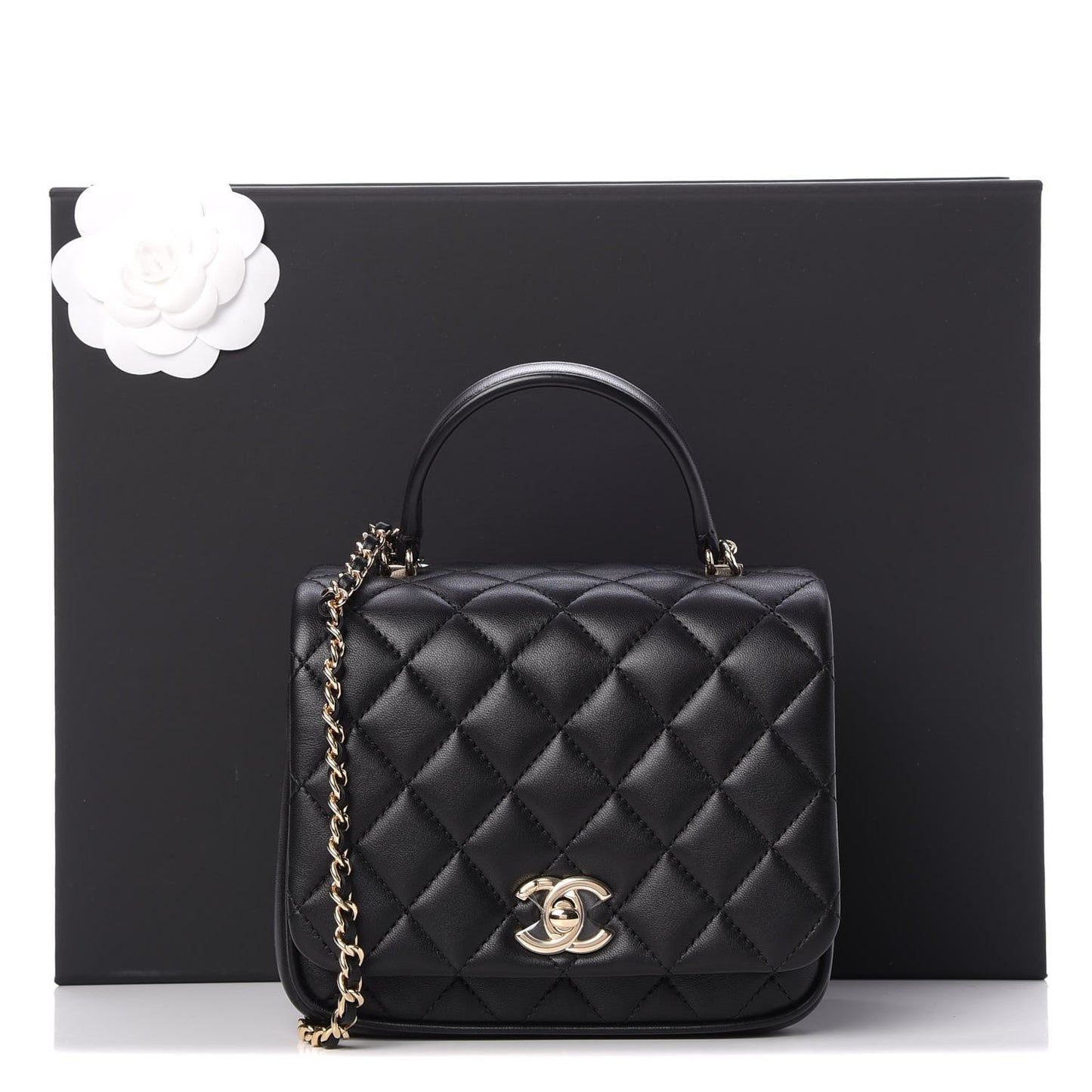 Lambskin Quilted Mini Citizen Chic Flap Black