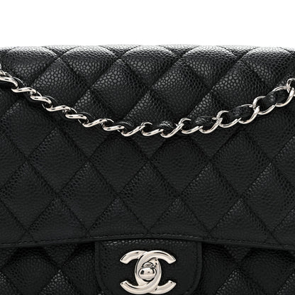 Chanel Caviar Quilted Medium Double Flap Black 8 of 13