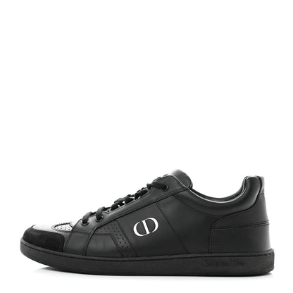 Christian Dior Calfskin Suede Logo Sneakers 40 Black 1 of 9