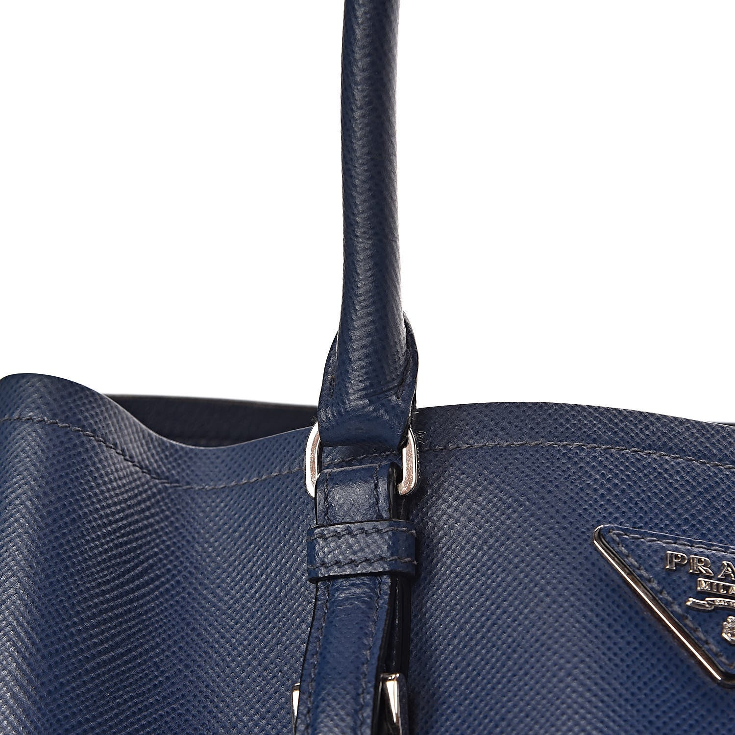 Prada Saffiano Cuir Medium Double Handle Tote Bluette 23 of 28