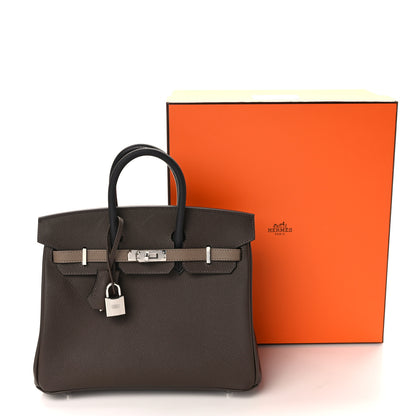 Hermes Epsom Birkin 25 Ecorce Etoupe Black Ecorce Etoupe Black 10 of 10