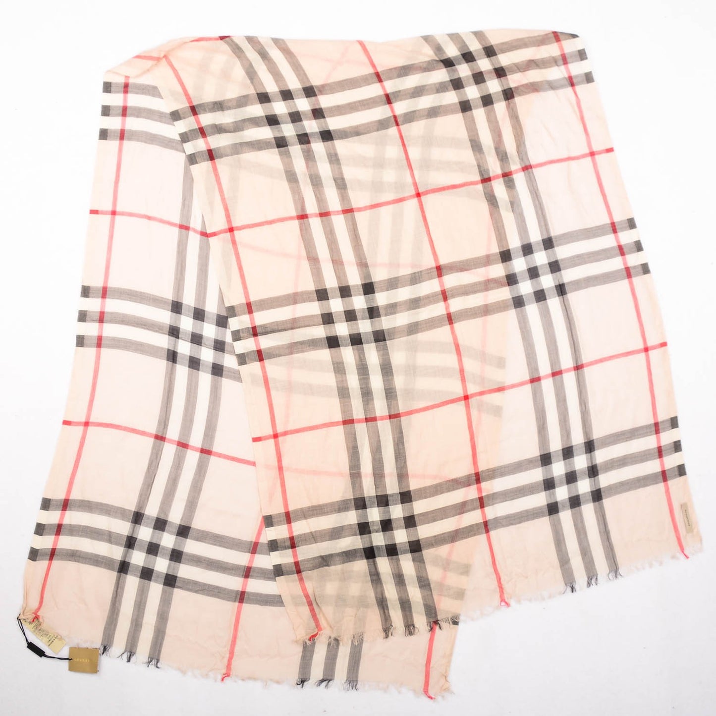 Silk Wool Giant Check Scarf Stone