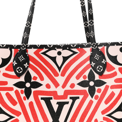 Louis Vuitton Monogram Giant Crafty Neverfull MM Creme Rouge Black 8 of 11
