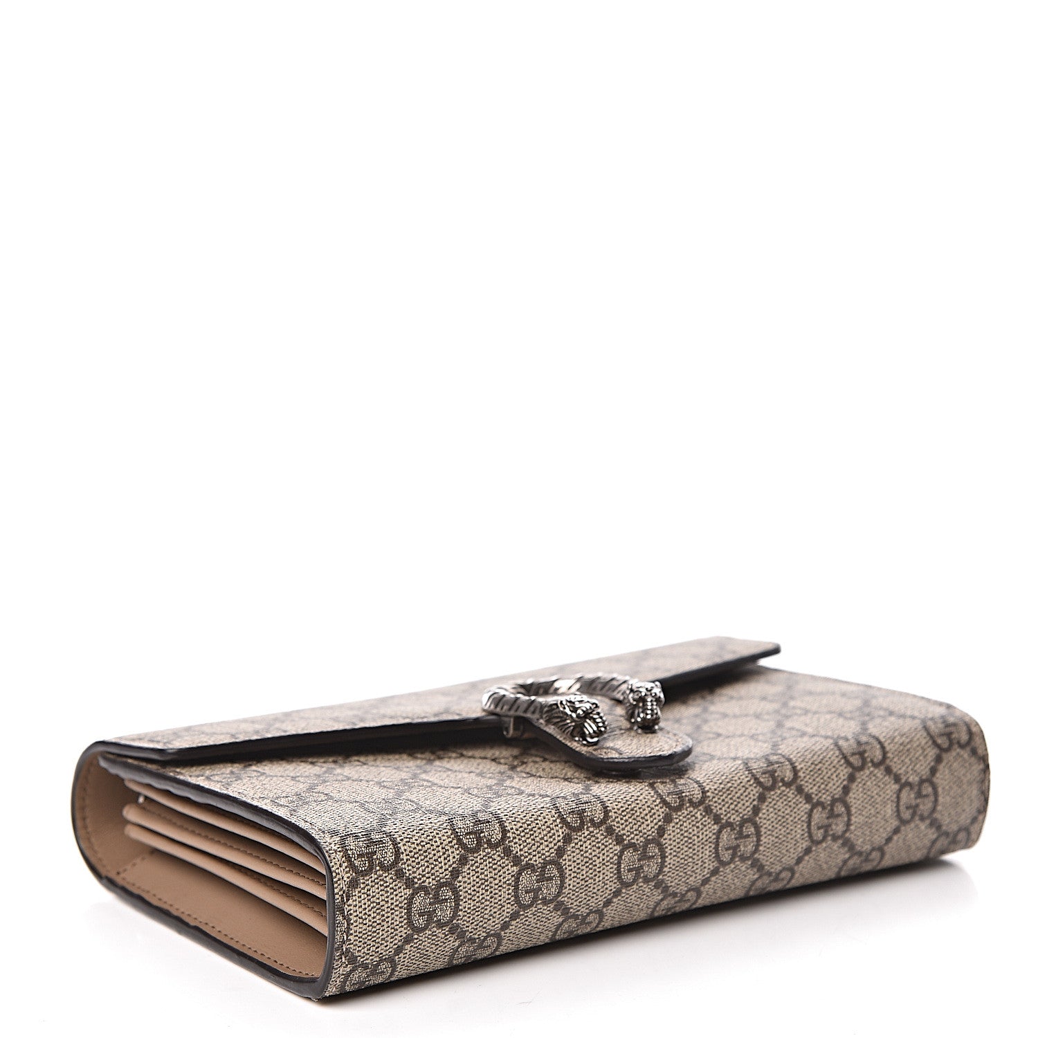 Gucci GG Supreme Monogram Mini Dionysus Chain Wallet Beige Taupe 4 of 10