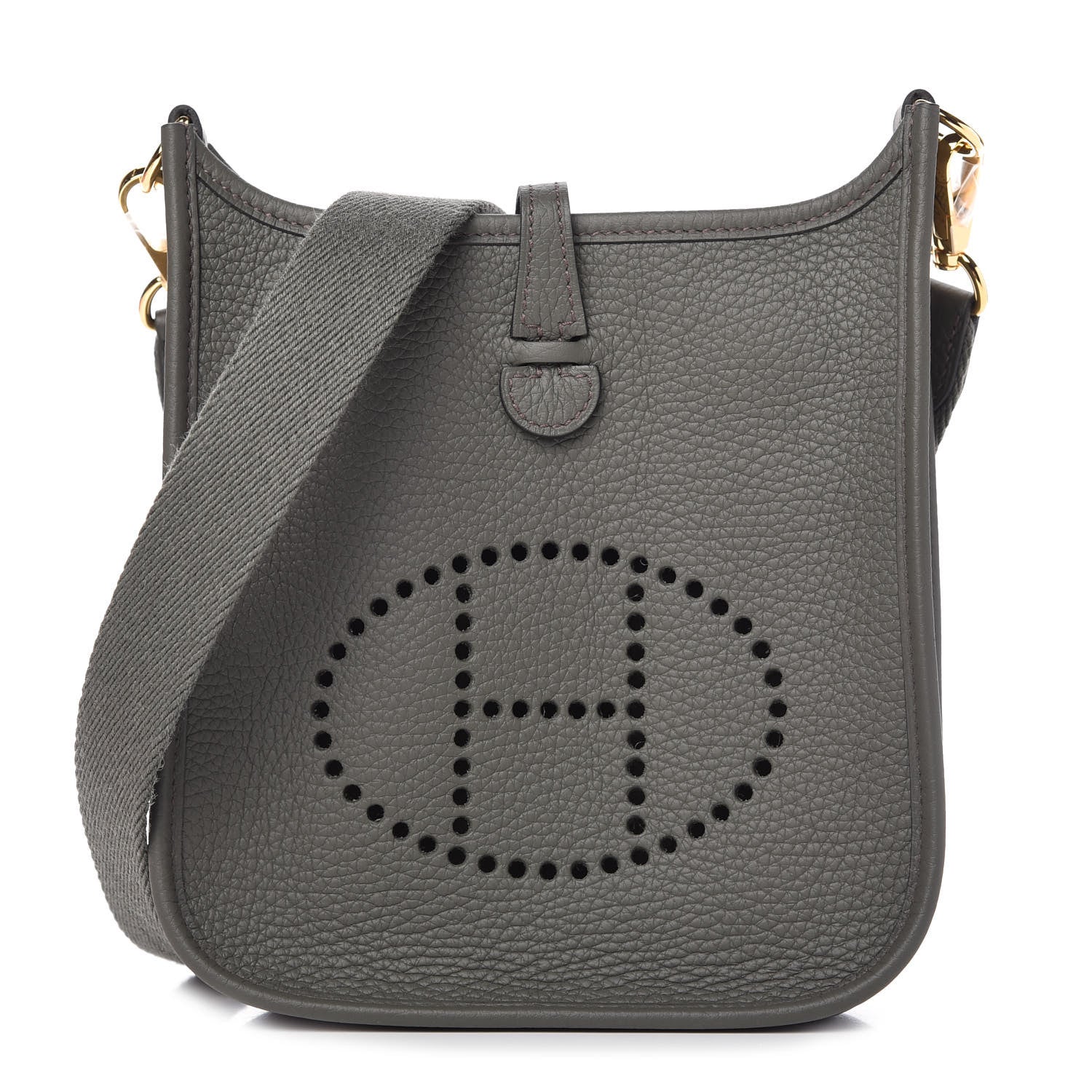 Hermes Taurillon Clemence Evelyne TPM Vert De Gris 1 of 9