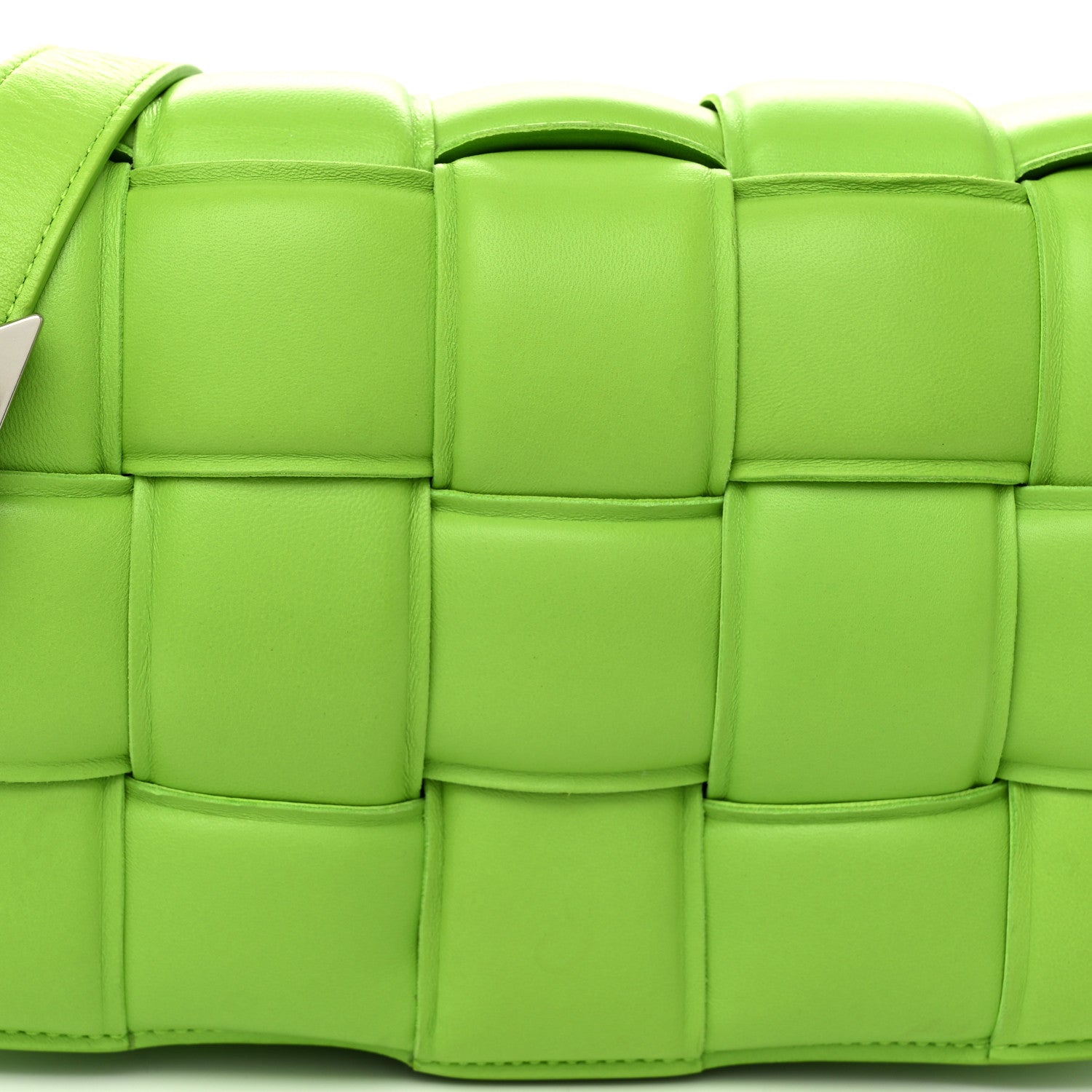 Bottega Veneta Nappa Maxi Intreccio Padded Cassette Crossbody Bag Acid Green 8 of 10