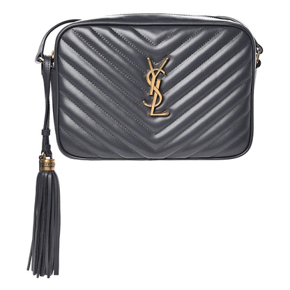 Saint Laurent Calfskin Matelasse Monogram Lou Camera Bag Dark Smog 1 of 12