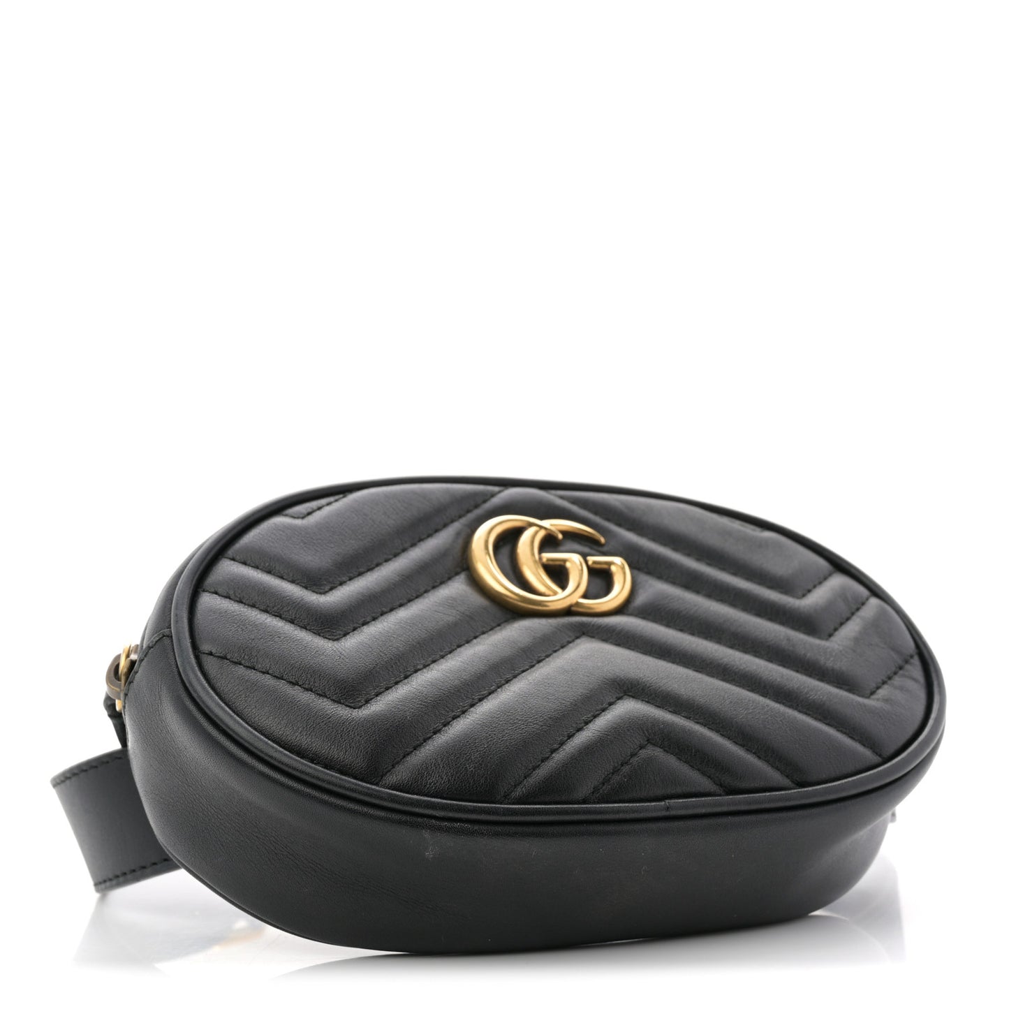 Calfskin Matelasse GG Marmont Belt Bag 85 34 Black