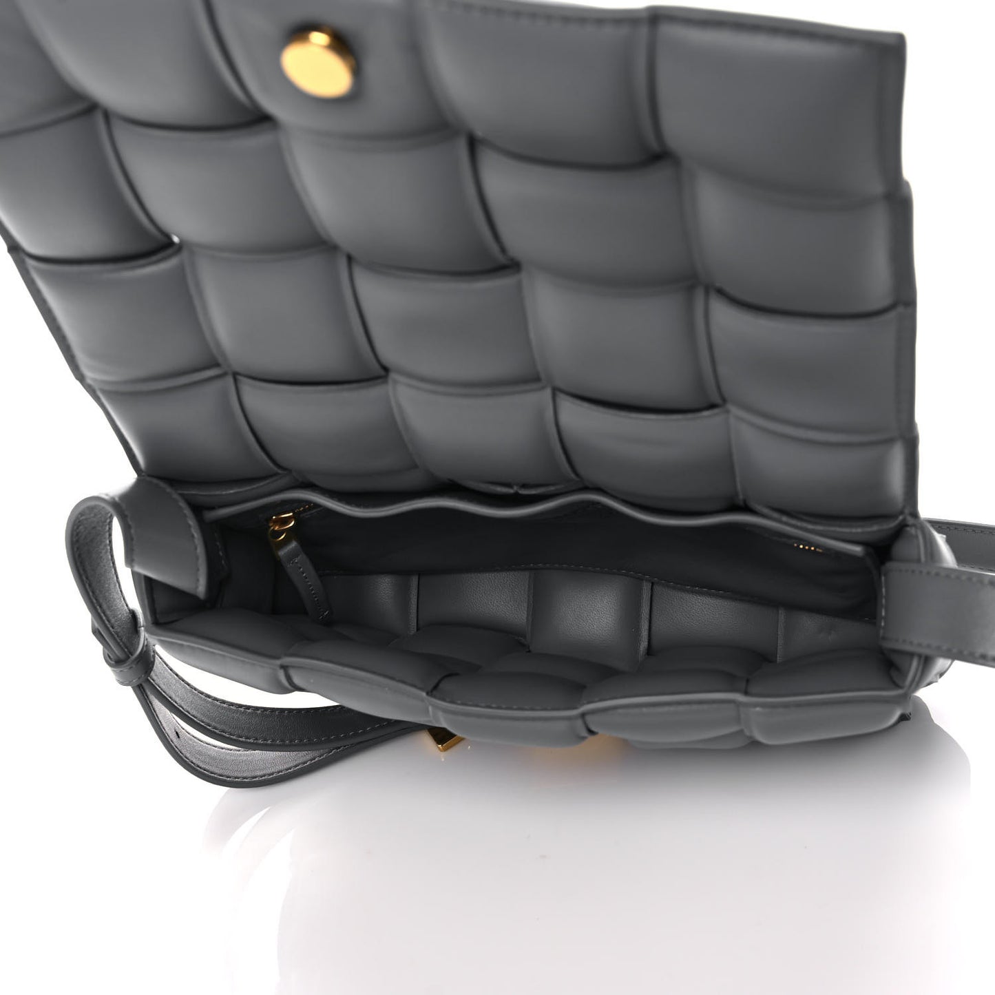 Nappa Maxi Intreccio Padded Cassette Crossbody Bag Thunder