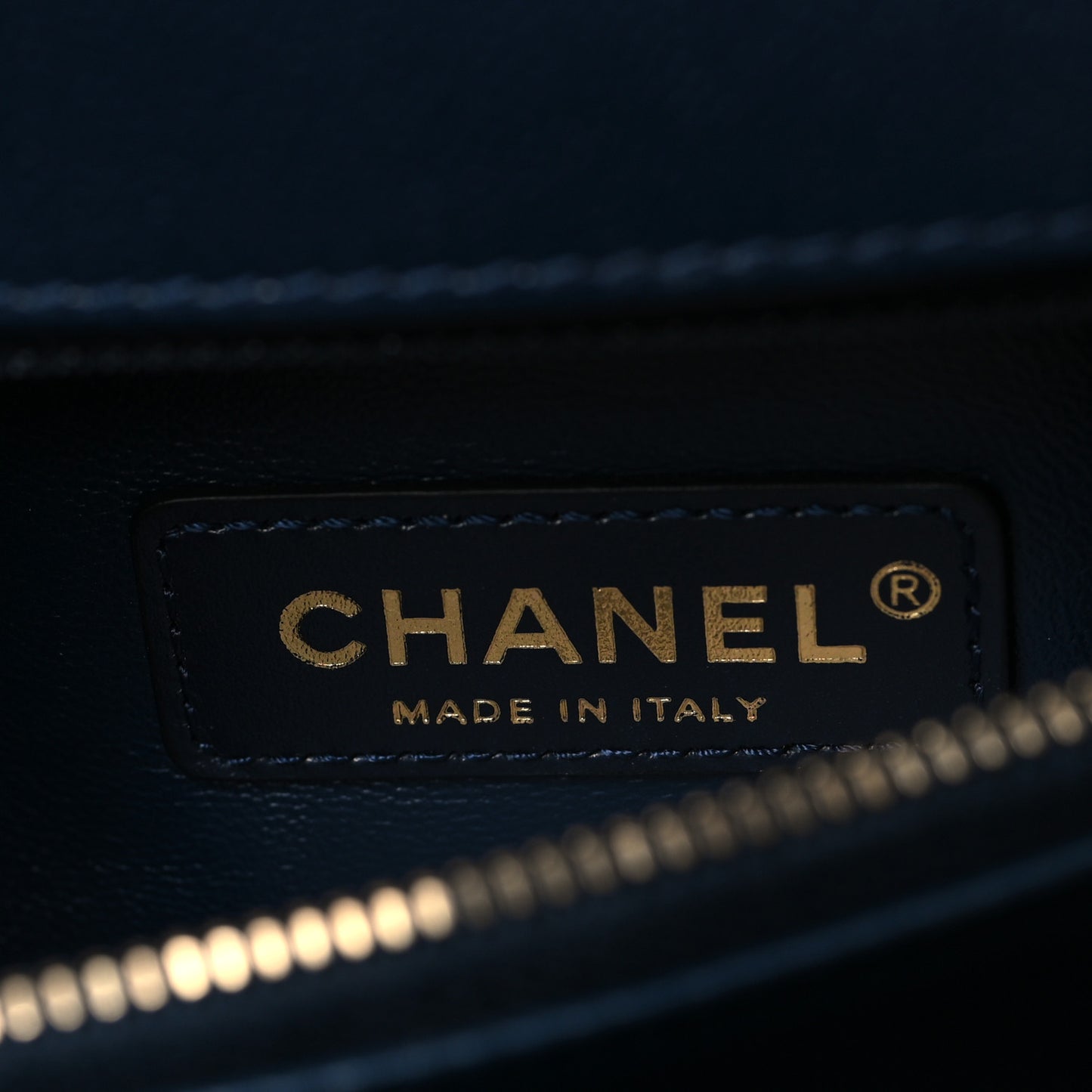 Caviar Lizard Embossed Quilted Small Coco Handle Flap Navy Blue