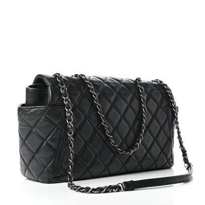 Chanel Lambskin Quilted Large Around Pockets Flap Black 3 of 9
