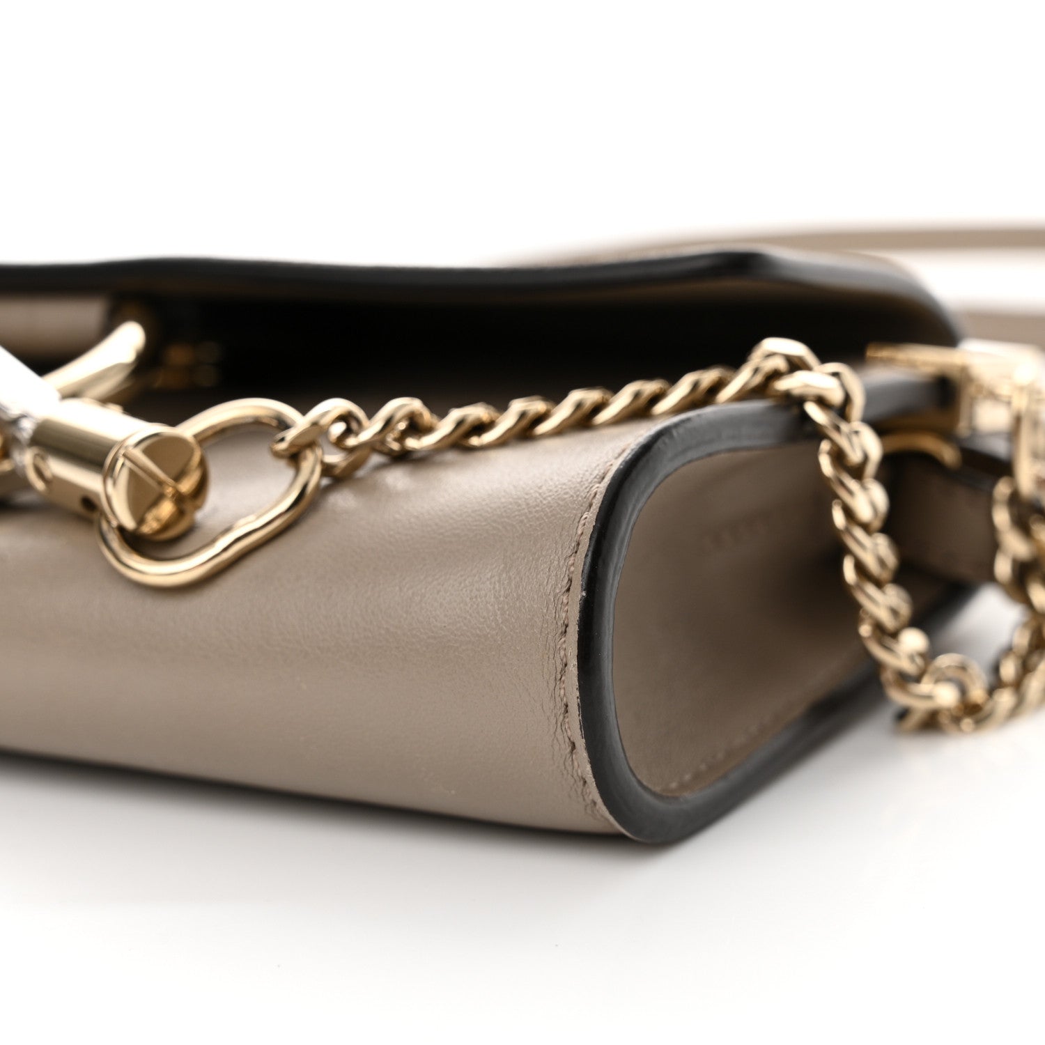 Chloe Suede Calfskin Mini Faye Shoulder Bag Motty Grey 10 of 12
