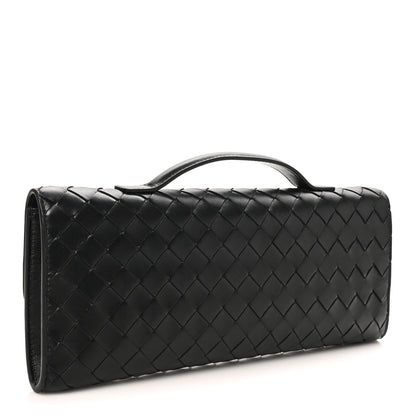 Bottega Veneta Nappa Intrecciato Long Andiamo Top Handle Clutch Black 3 of 7