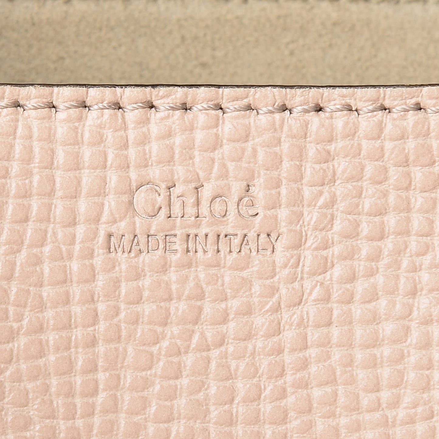 Grained Calfskin Lambskin Drew Shoulder Bag Powder Beige Caramel