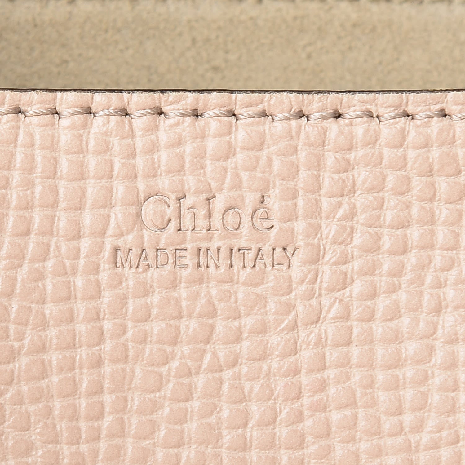 Chloe Grained Calfskin Lambskin Drew Shoulder Bag Powder Beige Caramel 6 of 13
