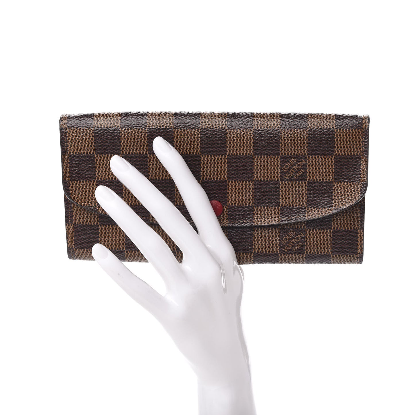 Damier Ebene Emilie Wallet Red