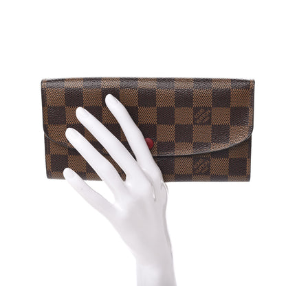 Louis Vuitton Damier Ebene Emilie Wallet Red 2 of 7