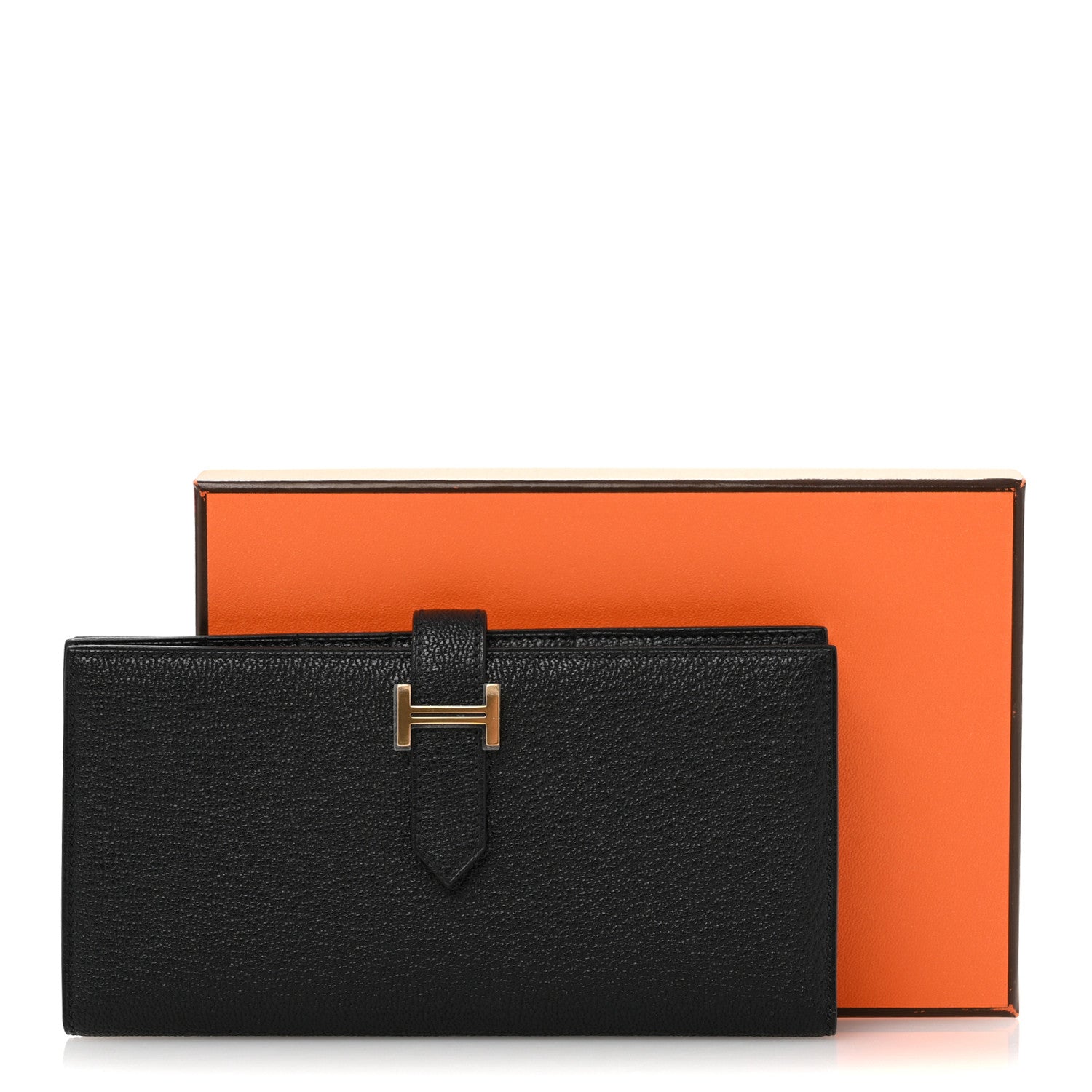 Hermes Chevre Mysore Bearn Gusset Wallet Black 8 of 8